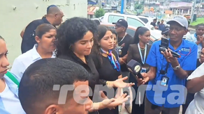 Funcionarios del Municipio de San Miguelito protestan por el pago de sus prestaciones.