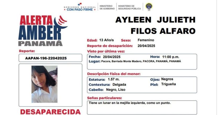 Alerta Amber - Ayleen Julieth Filos Alfaro