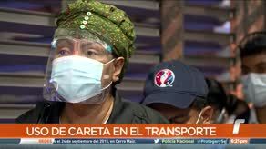 Piden a usuarios del transporte público cumplir con el uso de careta