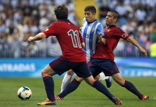 Osasuna sorprende a un Málaga demasiado irregular, Chen fue suplente
