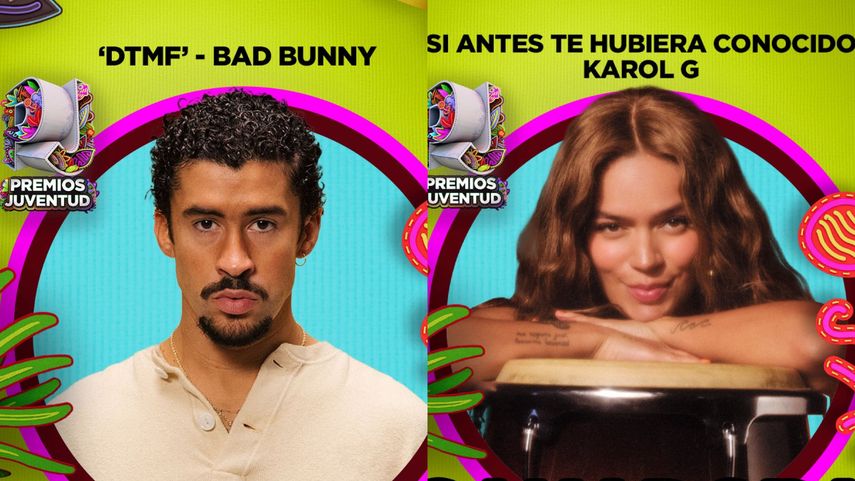 Bad Bunny y Karol G ganan en los Premios Juventud 2025