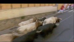 Un corneado en una pierna en el 3er encierro de San Fermín