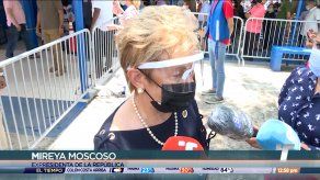 Mireya Moscoso completa dosis de vacuna contra COVID-19