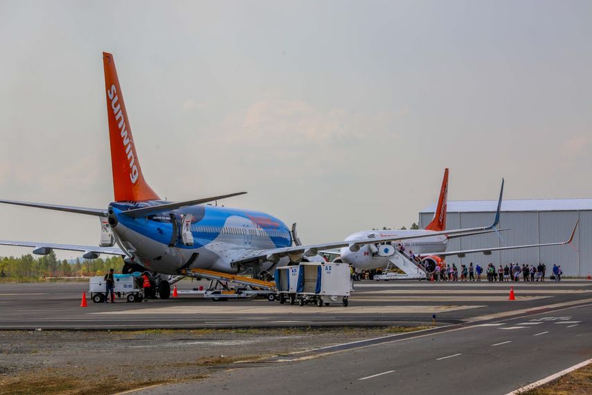 Aviones de la aerolínea Sunwing Airlines