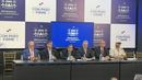 Conferencia de prensa del Gobierno tras el terremoto.