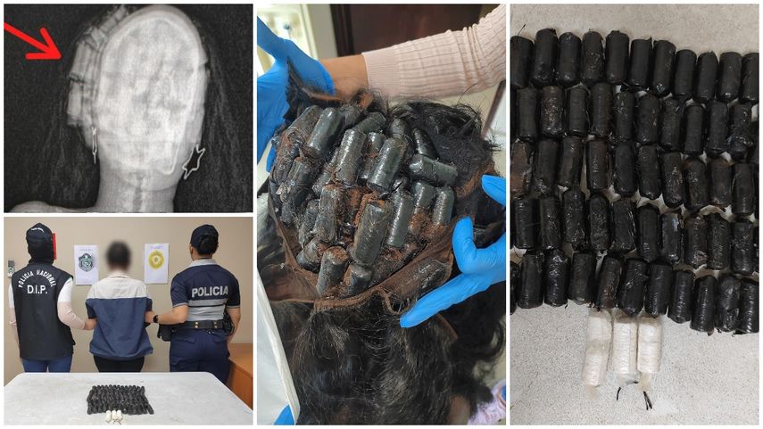 La mujer permanece retenida en Panamá y será llevada ante un juez de Garantías por la presunta comisión del delito de tráfico internacional de drogas.