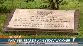Realizaron exhumación de uno de los 75 restos de víctimas de la invasión para proceso de identificación