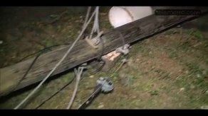 Conductor de camión tumba postes en Samaria y se da a la fuga