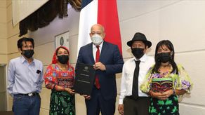 Foto con el documento final del proyecto de ley 241.