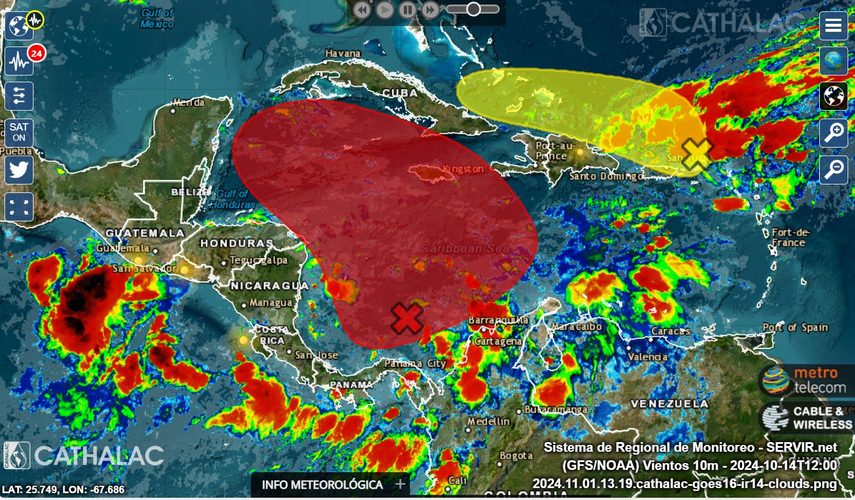 NOAA confirmó la posible formación de un ciclo tropical.