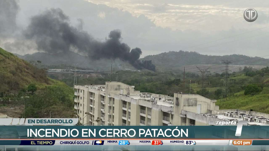 Incendio en el vertedero de basura de Cerro Patacón.