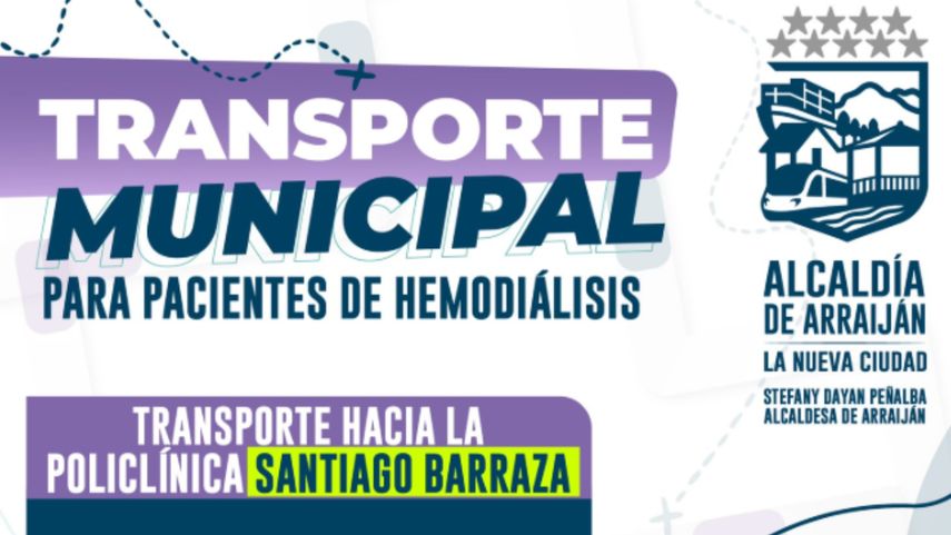 Alcaldía de Arraiján ofrece transporte gratuito para pacientes de hemodiálisis.