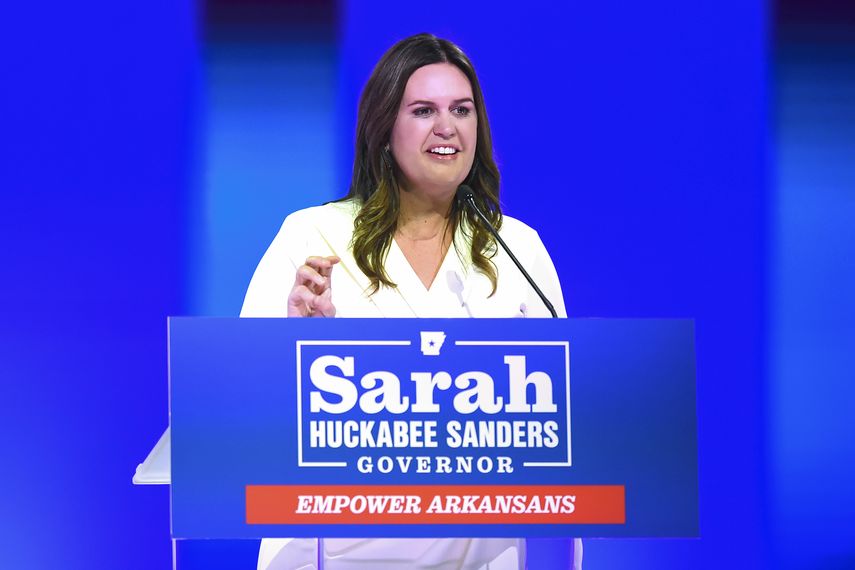 La republicana Sarah Huckabee Sanders.