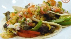 Fajitas de falda con pico de gallo