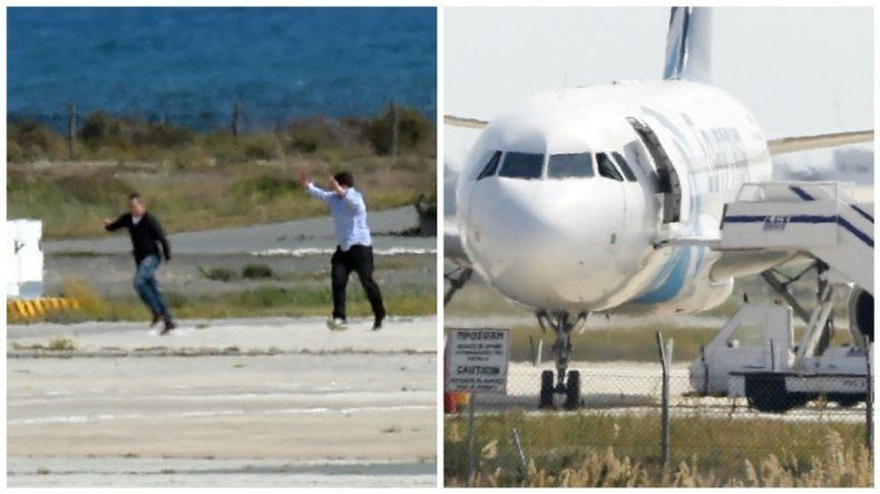 Los secuestrados del avión de Egyptair llegan aliviados a El Cairo