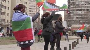 Manifestantes vuelven a protestar en el centro de Santiago pese a la pandemia