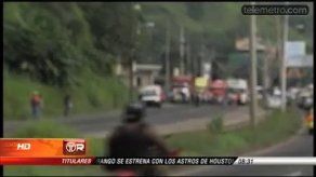 Realizan protesta en Los Andes por falta de agua