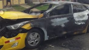 Karen Velásquez fue quemada por su expareja cuando esta se encontraba dentro del vehículo.