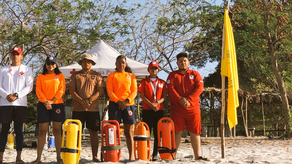 SINAPROC iza bandera amarilla en la playa La Angosta.
