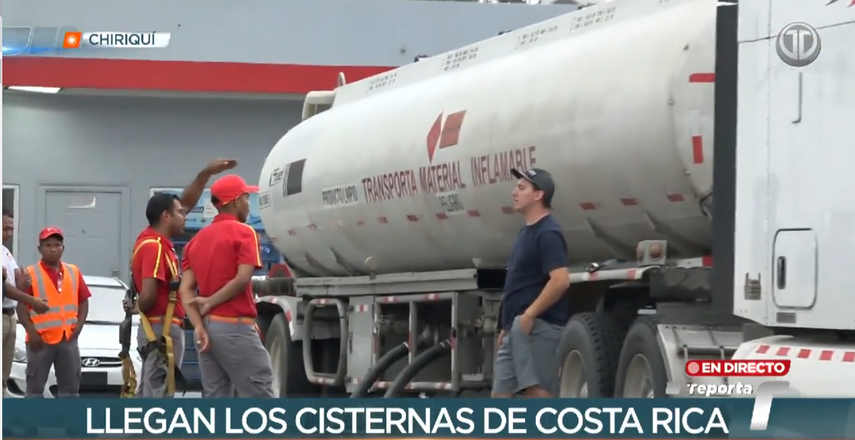 Minera Panamá: Llegan camiones cisternas con combustible a Chiriquí desde Costa Rica