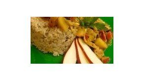 Arroz con piña y orégano