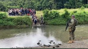 Vista de migrantes en la provincia de Darién, fronteriza con Colombia.