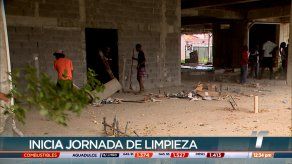 Residentes de Curundú realizan jornada de limpieza en obra abandonada