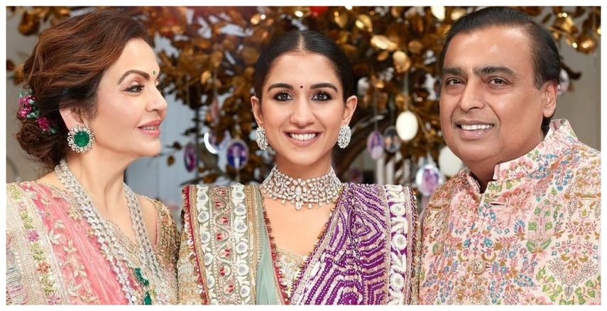 &nbsp;Mukesh Ambani y su familia.