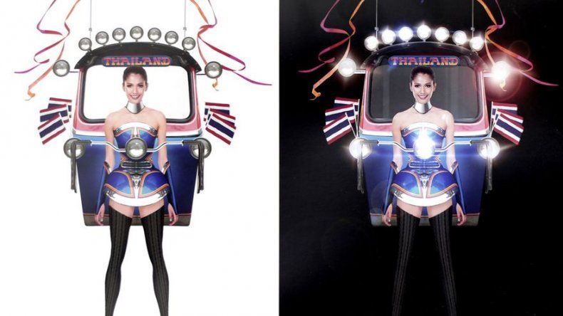 El icónico tuk-tuk tailandés inspira vestido para acudir a Miss Universo