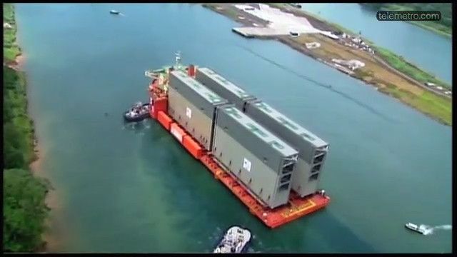 Histórica llegada a Panamá de las primeras compuertas para la ampliación