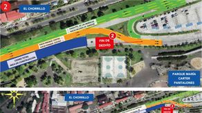 Vista del desvío, según detalló el MOP.