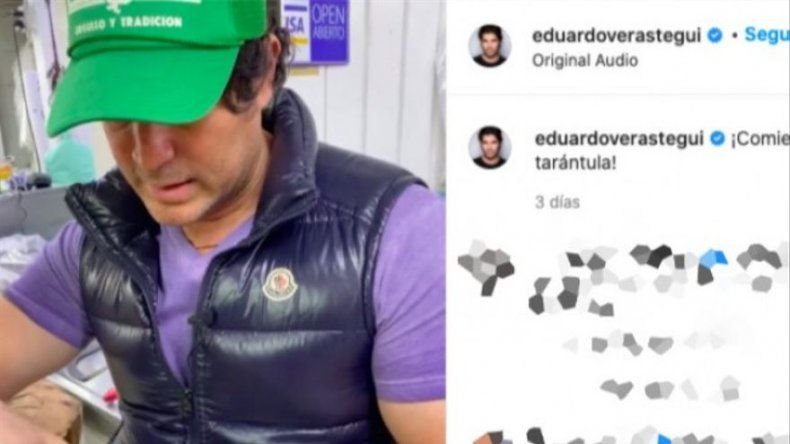 ¡Increíble, pero cierto! Eduardo Verástegui se come una enorme tarántula