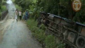 Accidente deja ocho heridos en la Mesa de San Martín