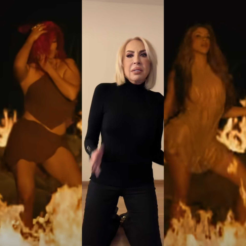 Laura Bozzo bailando la canción de Shakira y Karol G en TikTok.