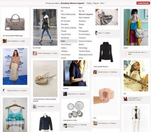 Pinterest: el nuevo portal de moda suscita gran interés femenino
