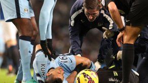 Agüero fue sustituido entre lágrimas por lesión