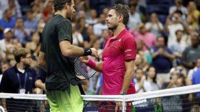 El argentino Del Potro cae en cuartos de final ante el suizo Stan Wawrinka