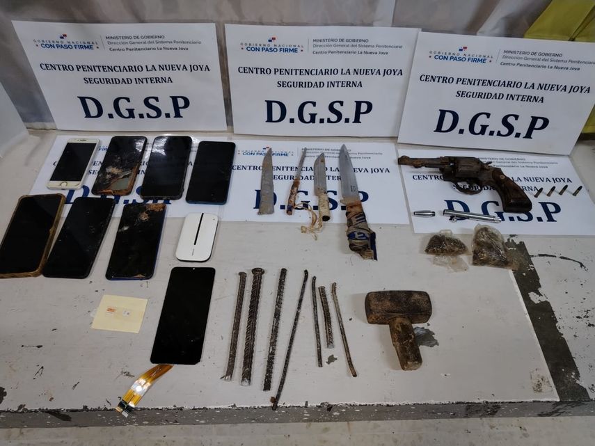 Custodios decomisan armas y drogas en La Nueva Joya