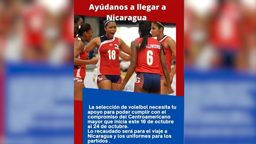 La selección femenina de voleibol de Panamá estaba solicitando apoyo para participar de una competencia en Nicaragua.