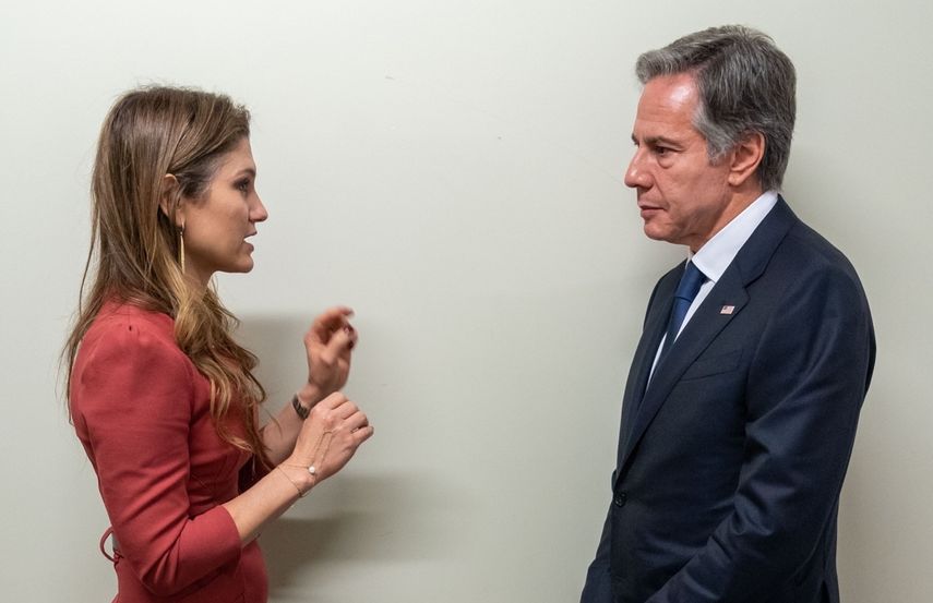 La Canciller de Panamá y el&nbsp;secretario de Estado de EE. UU.