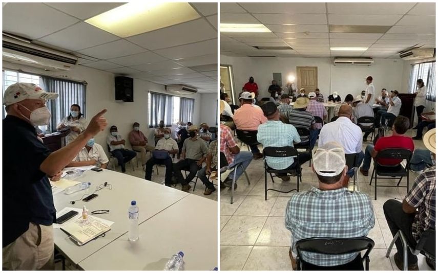 La reunión entre las autoridades y los productores en la que se dieron los acuerdos se dio en la sede del MIDA