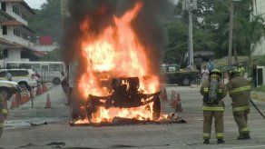 Camión recolector de basura se incendió en Albrook