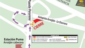 Este es la adecuación vial dispuesta para el tráfico en el puente Perunera.
