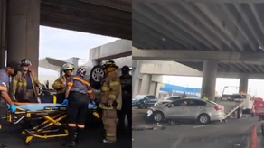 Se registra accidente de tránsito en la vía Domingo Díaz.