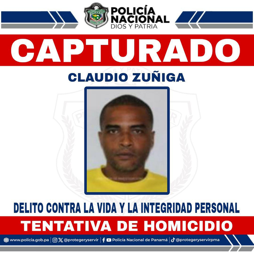 Hombre capturado por la Policía Nacional por el delito de homicidio.