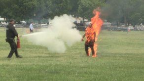 Fallece hombre que se prendió fuego cerca de la Casa Blanca