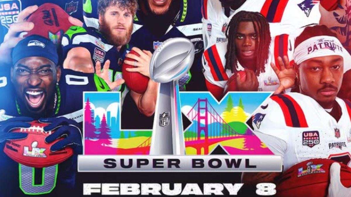 Super Bowl LX entre los New England Patriots y los Seattle Seahawks. Super Bowl LX entre los New England Patriots y los Seattle Seahawks.