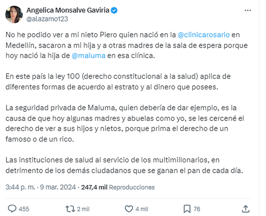 Publicación de Angélica Monsalve Gaviria. Publicación de Angélica Monsalve Gaviria.
