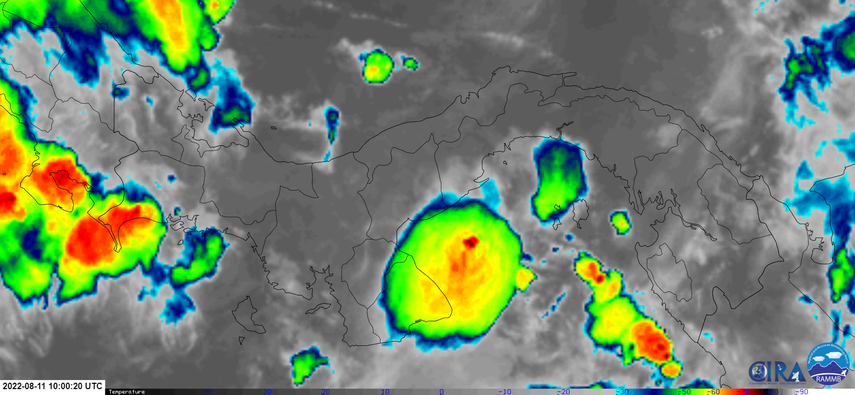 El clima durante la mañana de este jueves 11 agosto según Hidrometeorología de ETESA, será de lluvias dispersas.