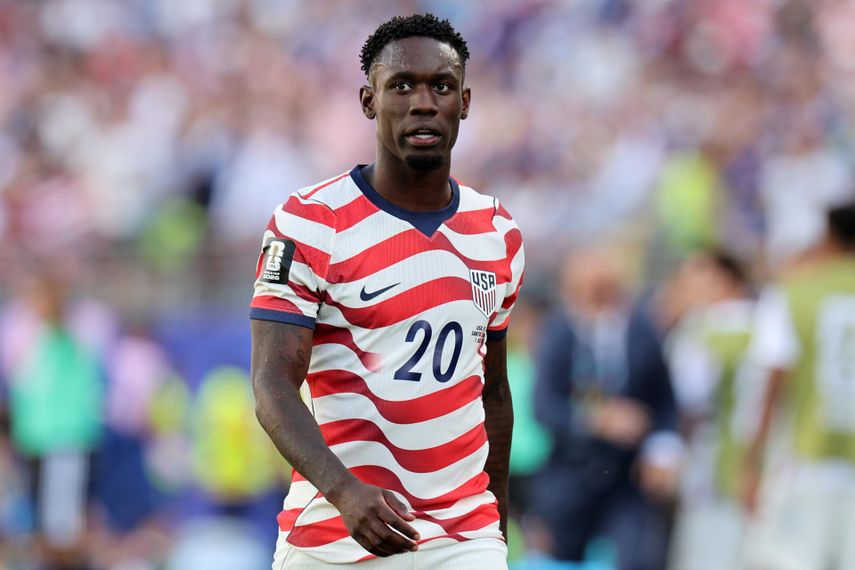 Delantero de la selección estadounidense Folarin Balogun.